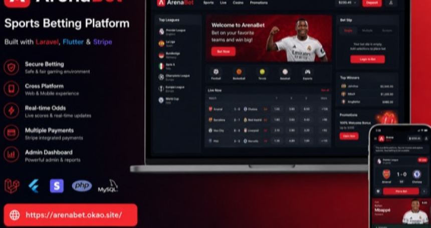 Arena Bet - Sports Betting platform with Laravel and Flutter app